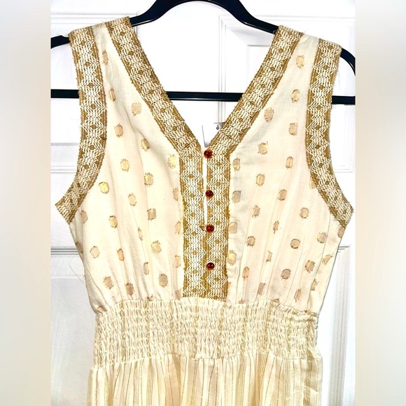 Bohemian Cotton Maxi Dress NWT - Picture 3 of 10